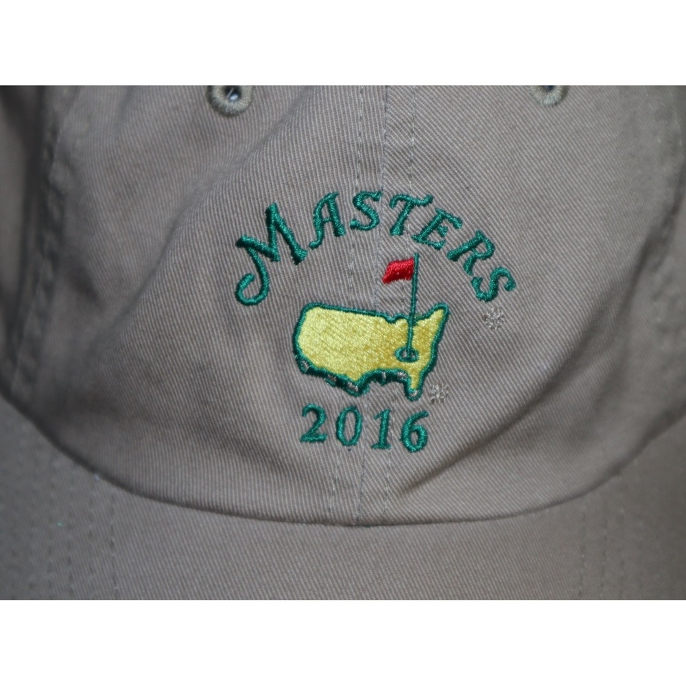 Khaki Masters Golf Hat Caddie Cap Adult OS Khaki 2016 Augusta National NEW NWT - Picture 2 of 9